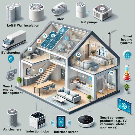 Image of a sustainable smart home