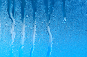 Image of condensation trickling down window